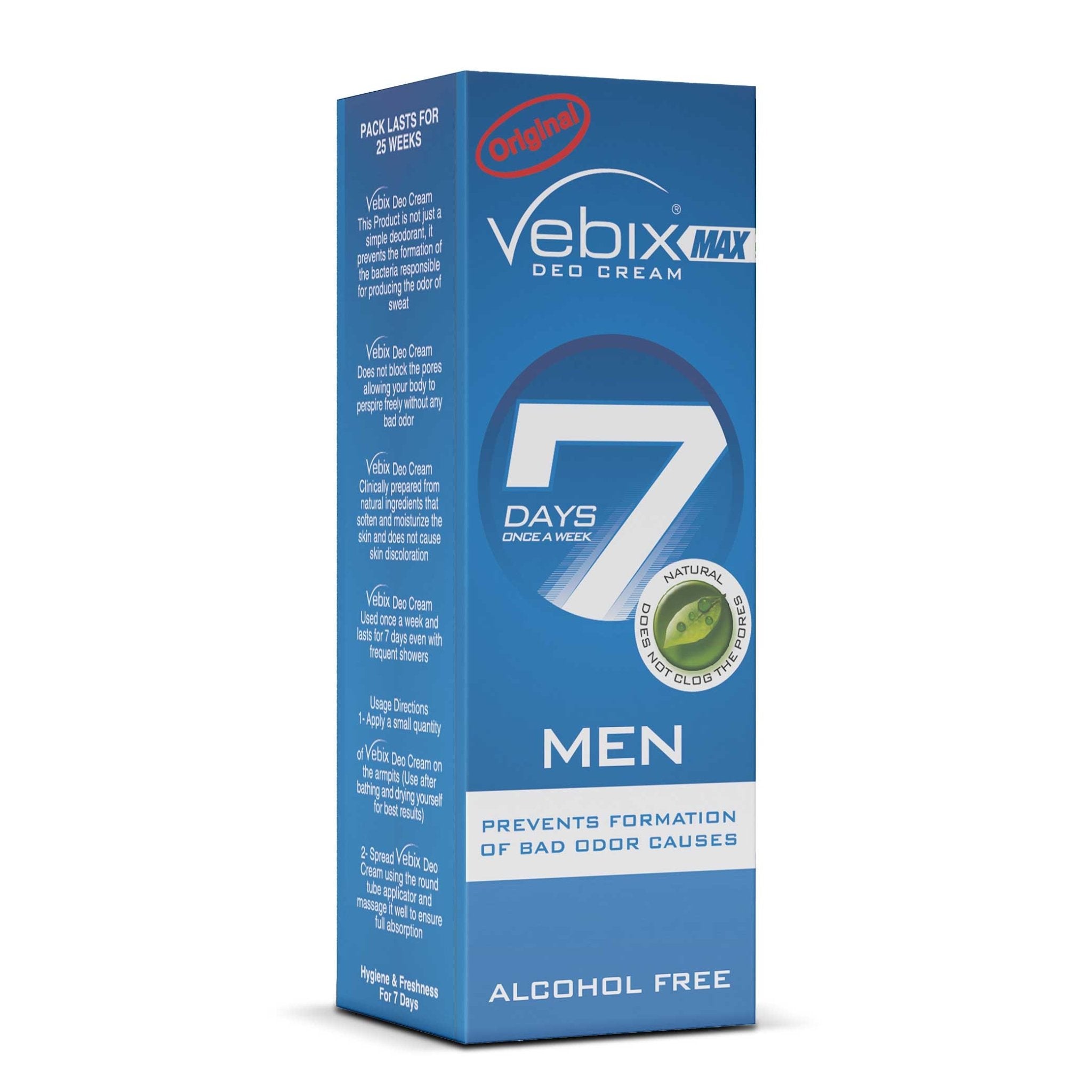 Vebix, Max Deo Cream للرجال، 25 مل